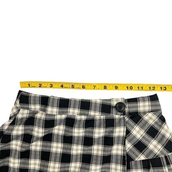 JOLT Womens Straight Hem Plaid Pleated Mini Wrap Skirt Multicolor Size XS - Picture 13 of 14